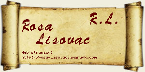 Rosa Lisovac vizit kartica